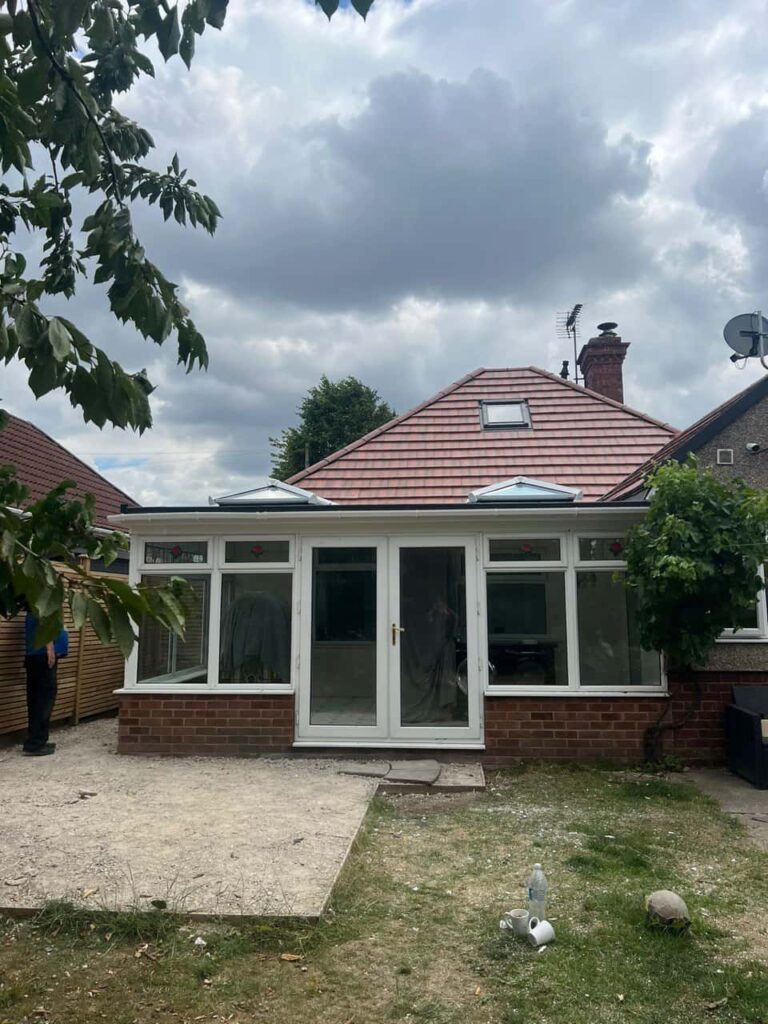 This is a photo of a hipped roof on a bungalow that has just had roof repairs carried out. Works carried out by LJ Roofing Walcot
